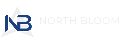 north bloom construction group logo white